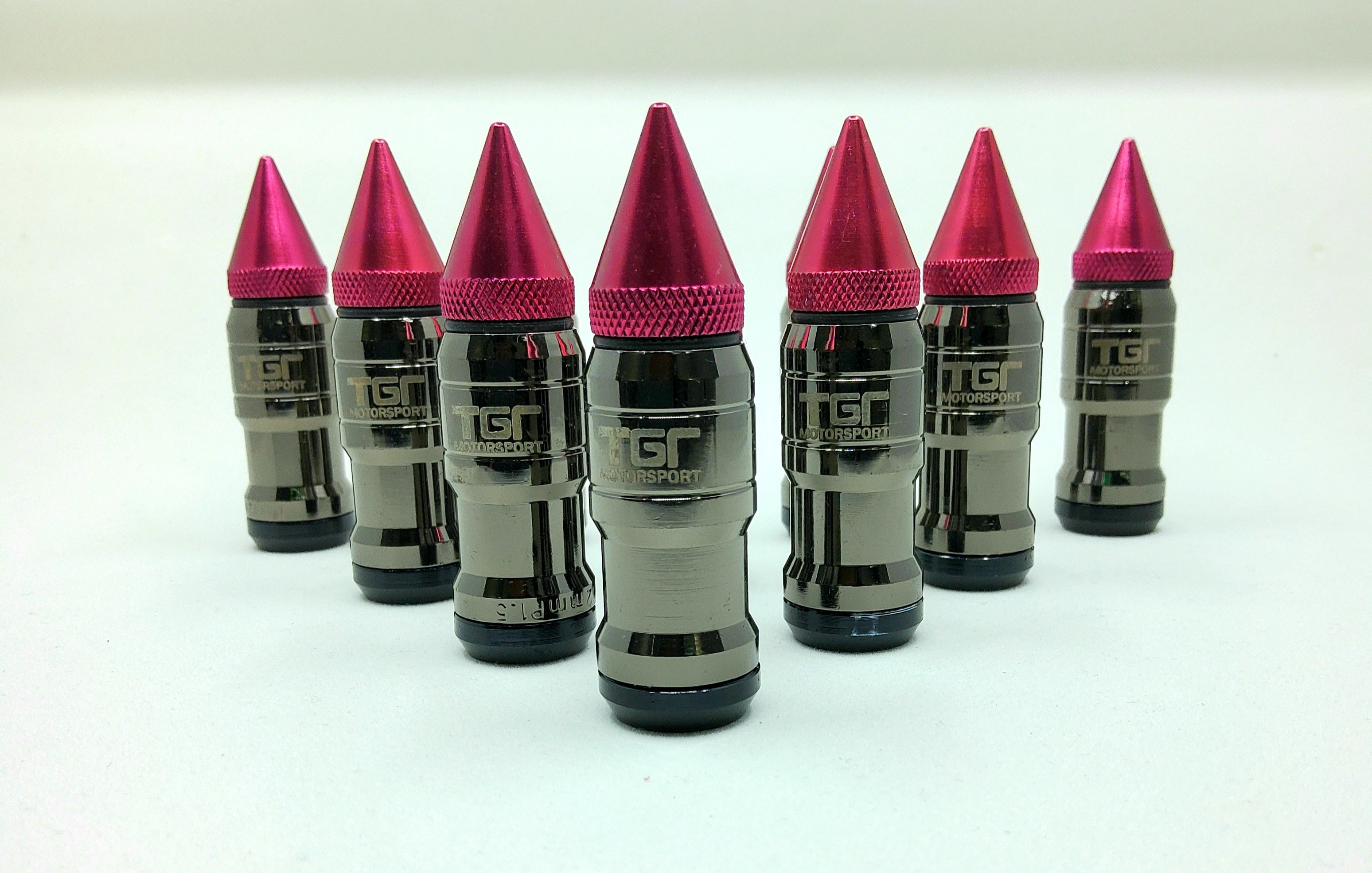 Gunmetal Steel Locking Wheel Nuts With Spike Caps | TGR Motorsport