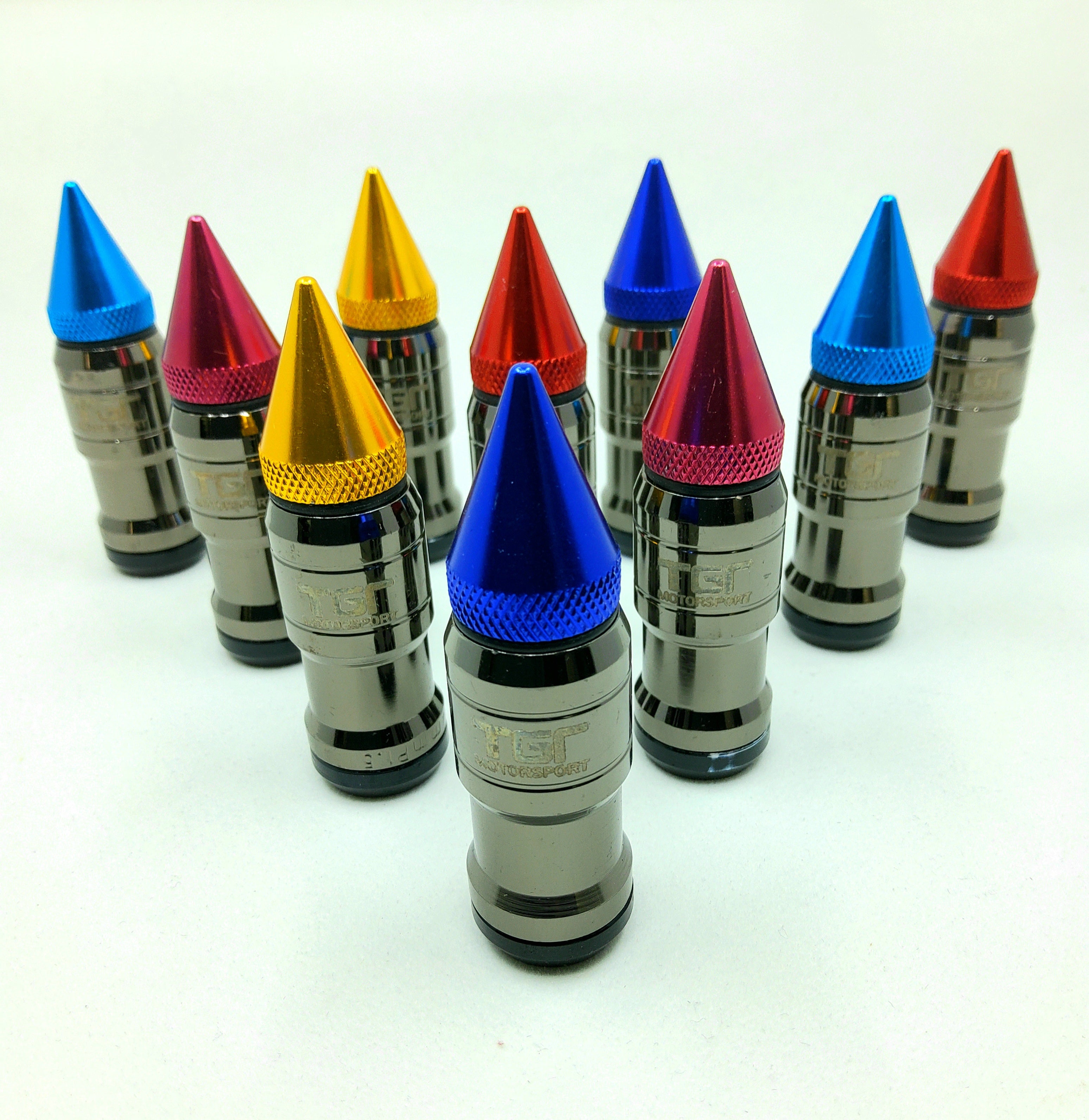 Gunmetal Steel Wheel Nuts With Spikes