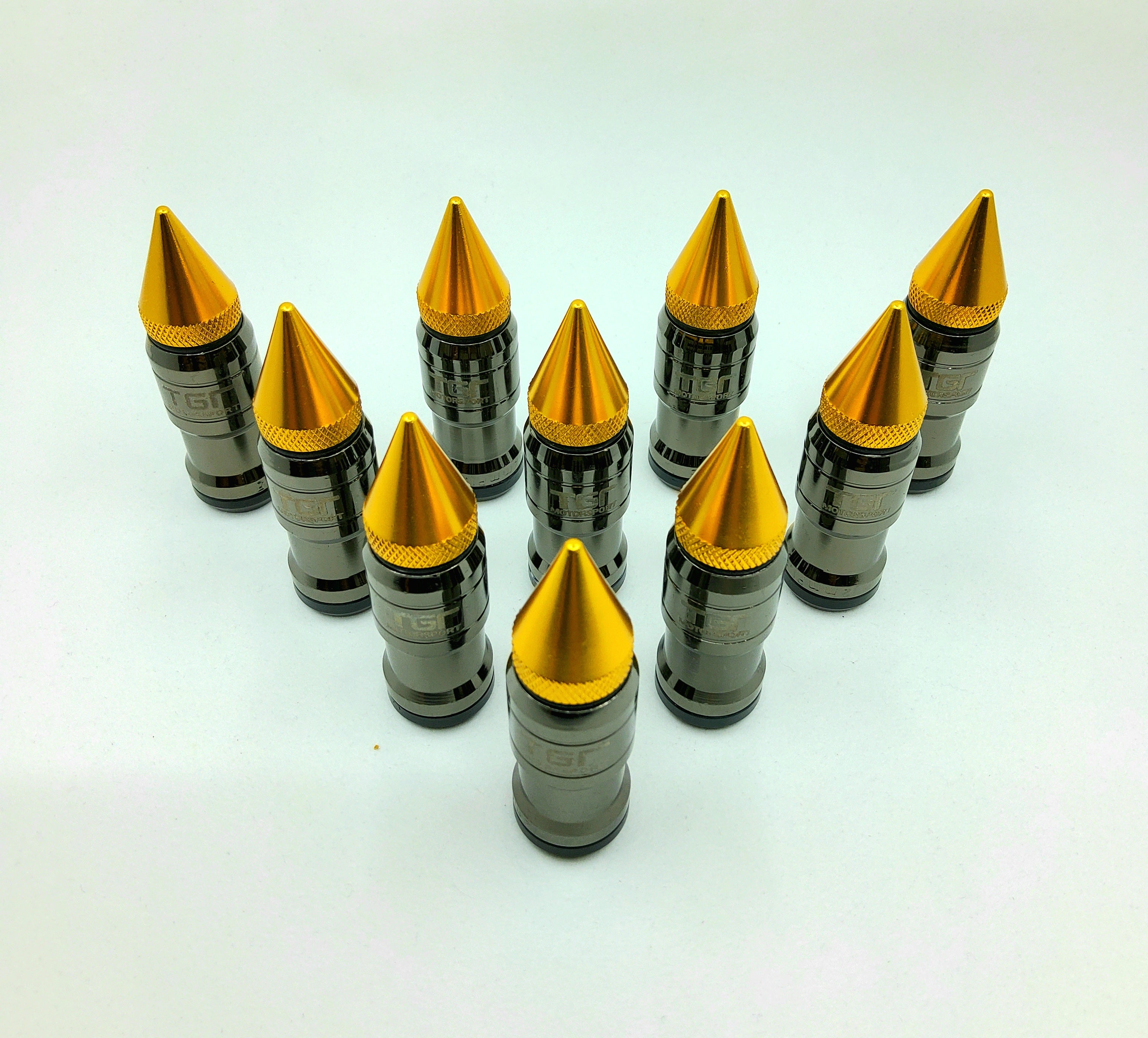 Gunmetal Steel Wheel Nuts With Spikes