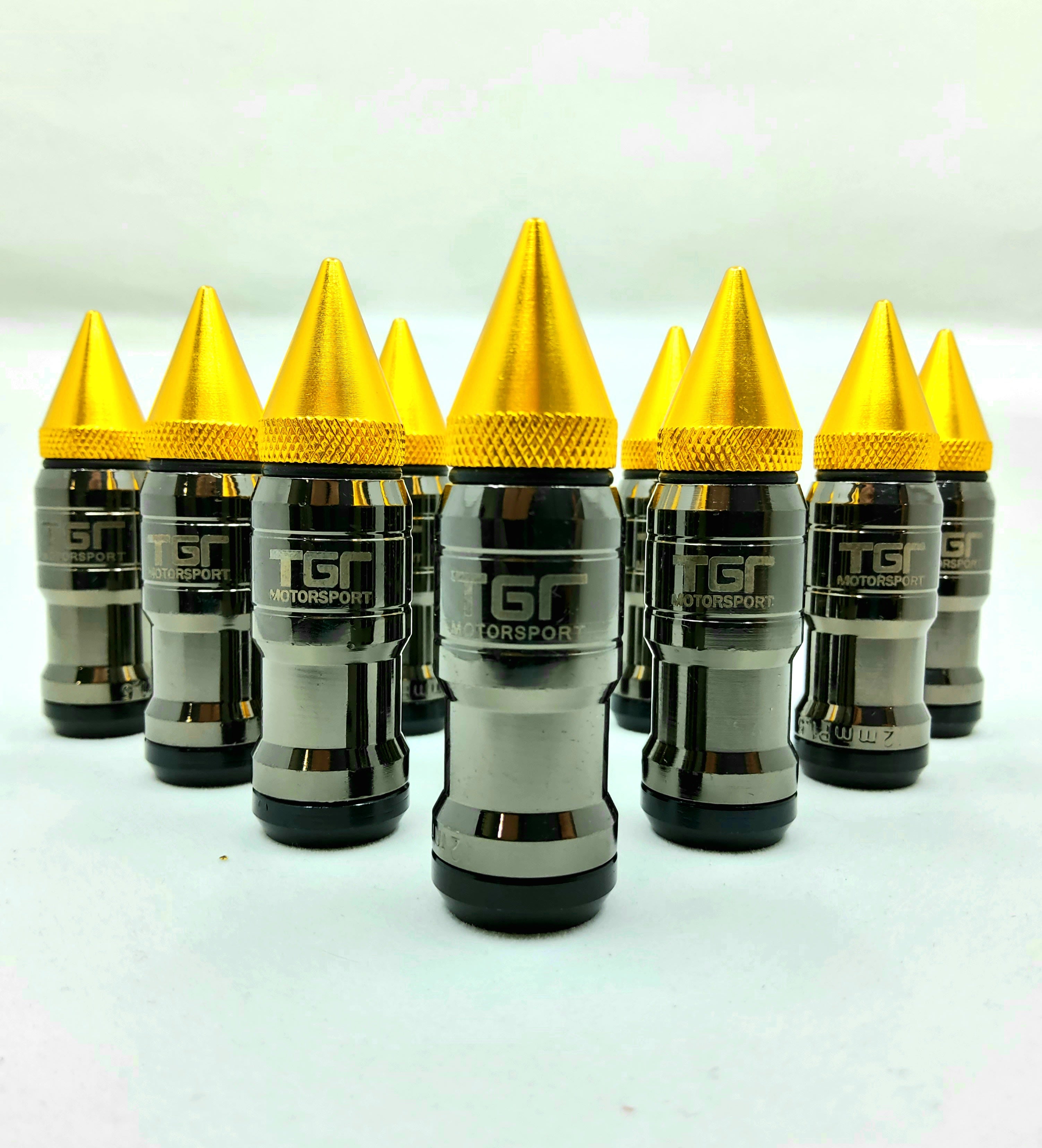 Gunmetal Steel Wheel Nuts With Spikes