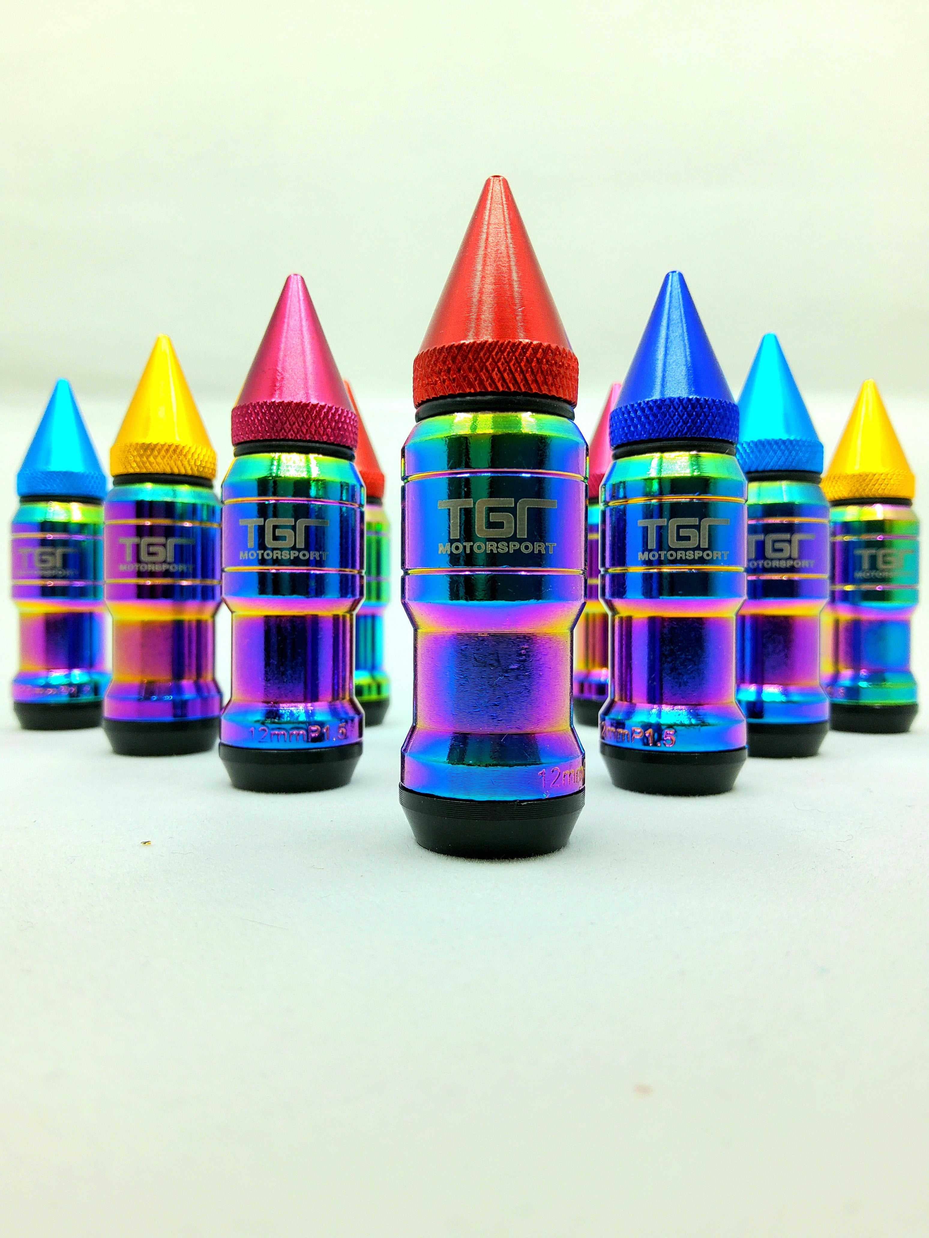 Neochrome Steel Wheel Nuts With Spikes