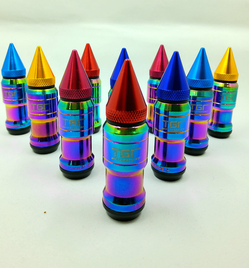Neochrome Steel Wheel Nuts With Spikes