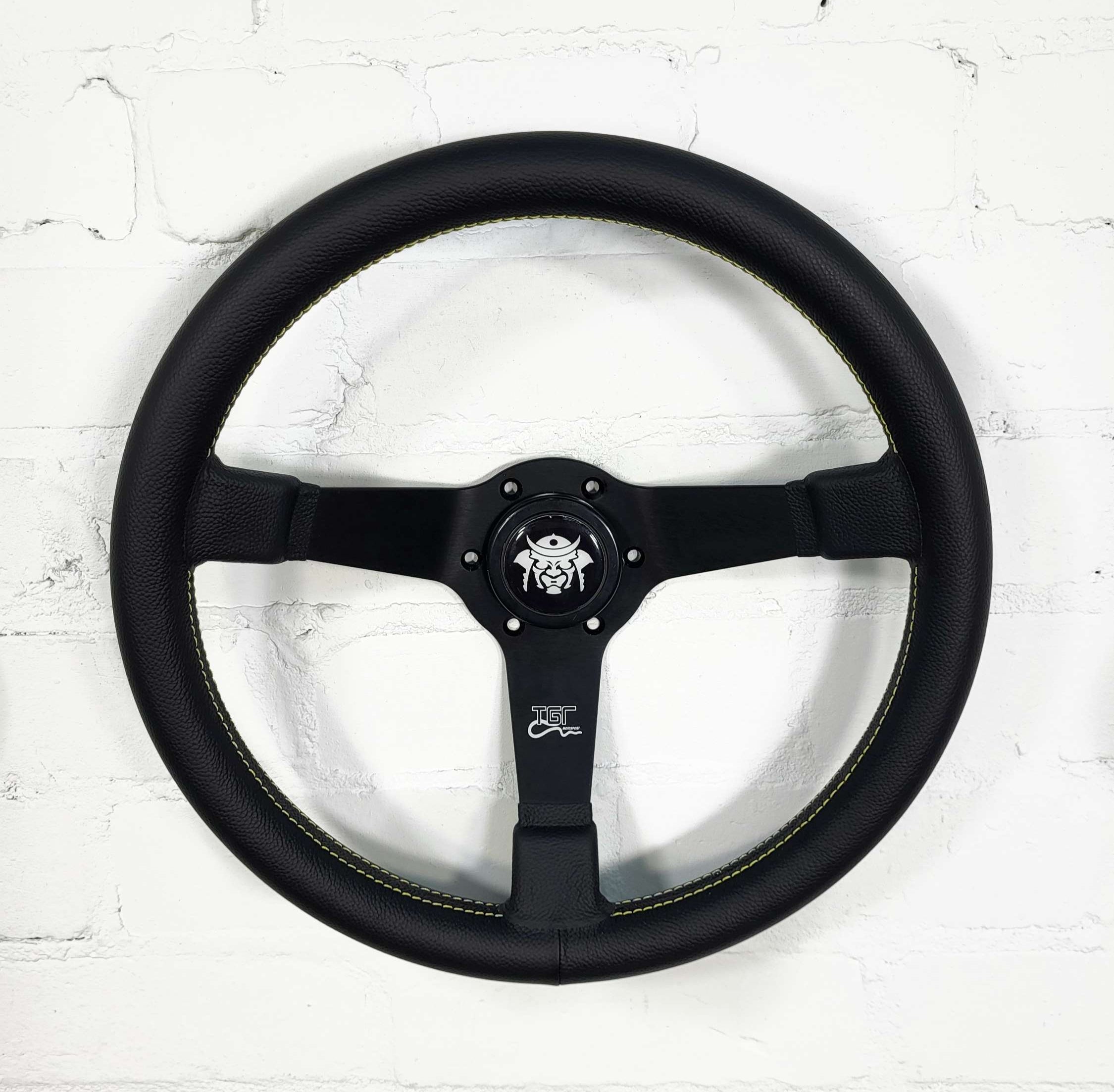 Italian Flat Spoked Dished Steering Wheel 350mm