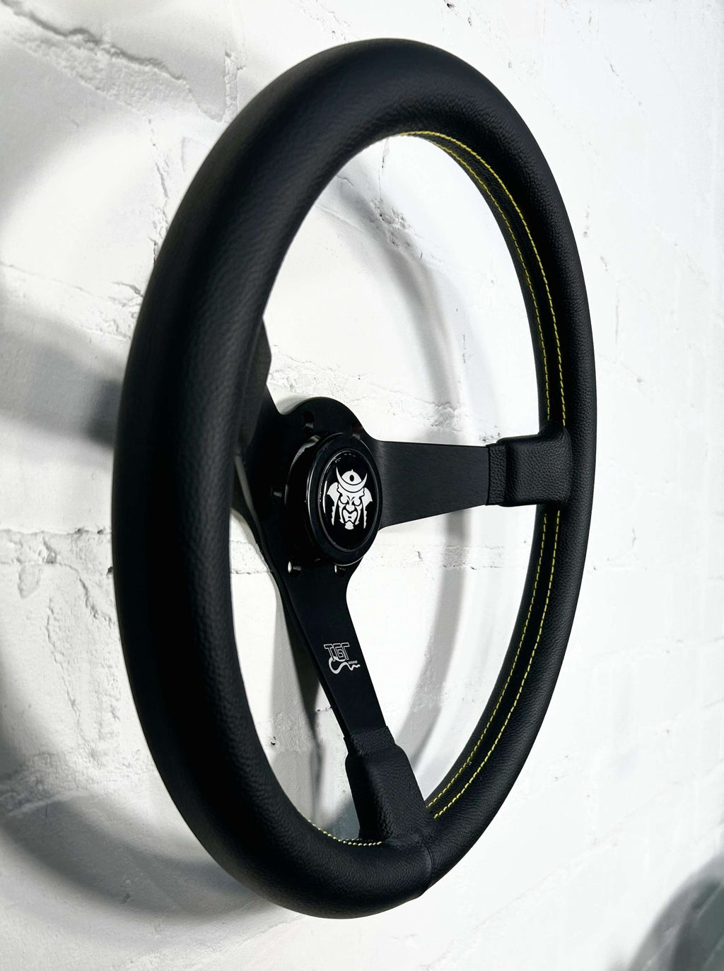 Italian Flat Spoked Dished Steering Wheel 350mm