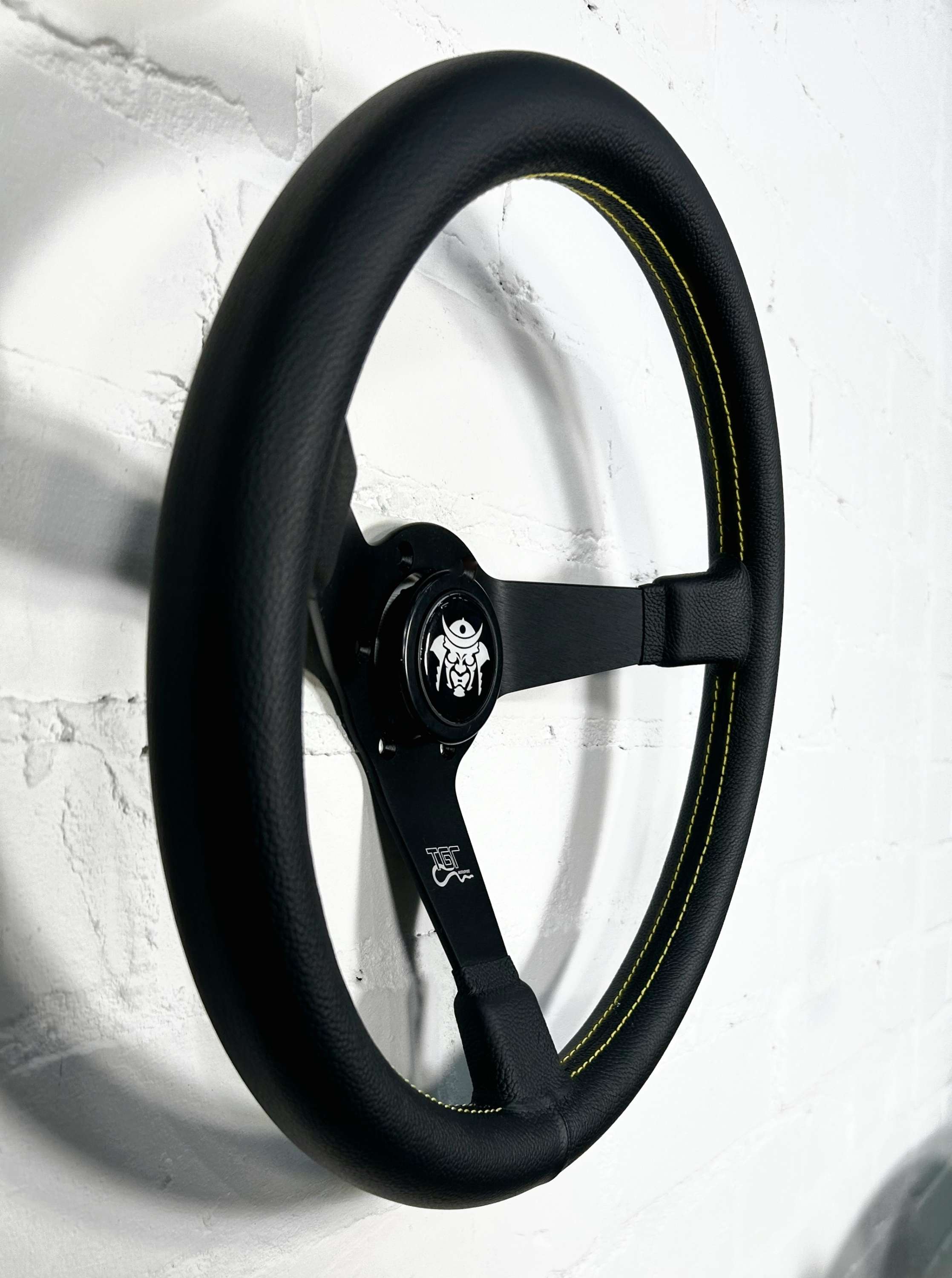 Italian Flat Spoked Dished Steering Wheel 350mm