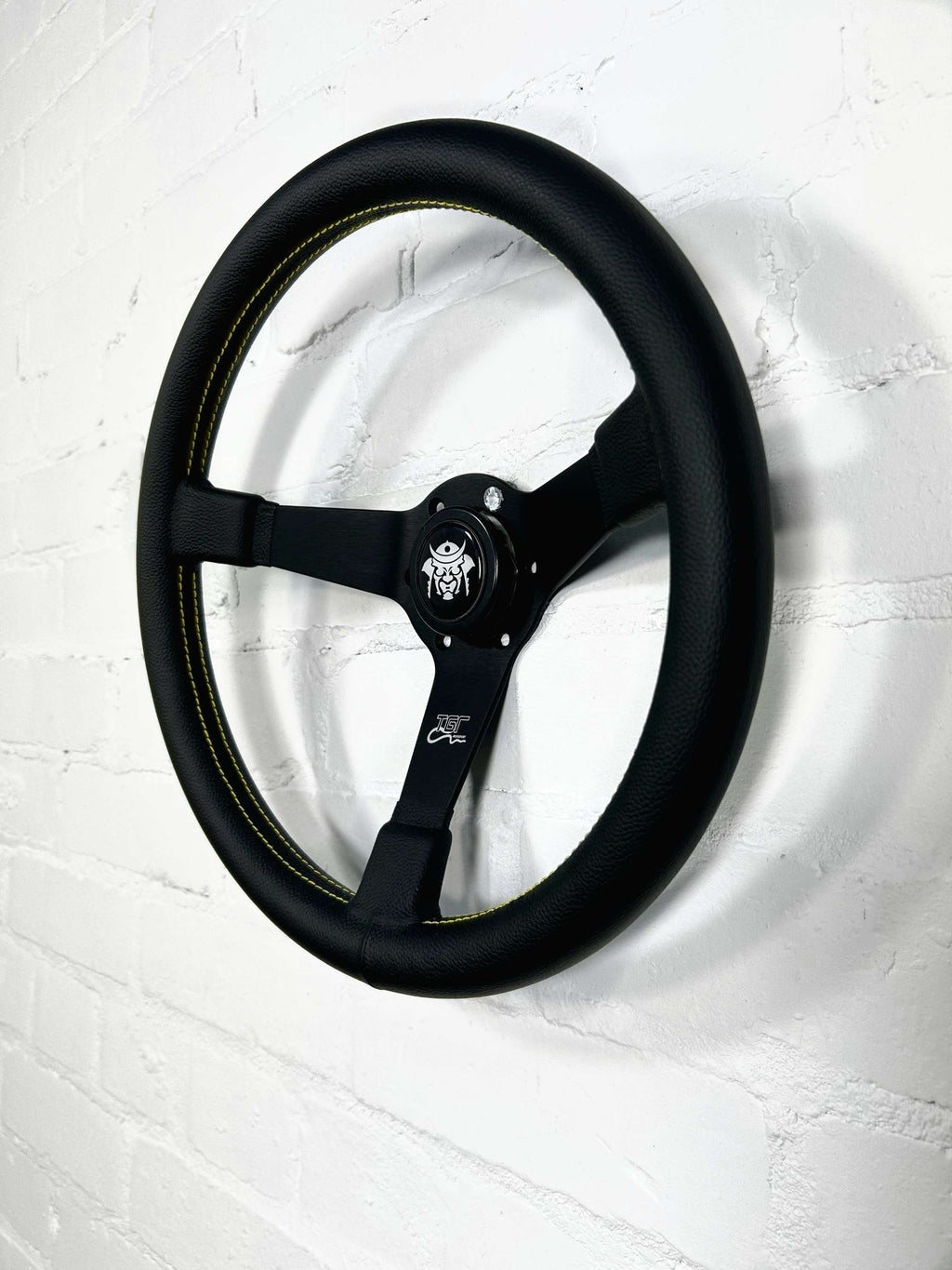 Italian Flat Spoked Dished Steering Wheel 350mm