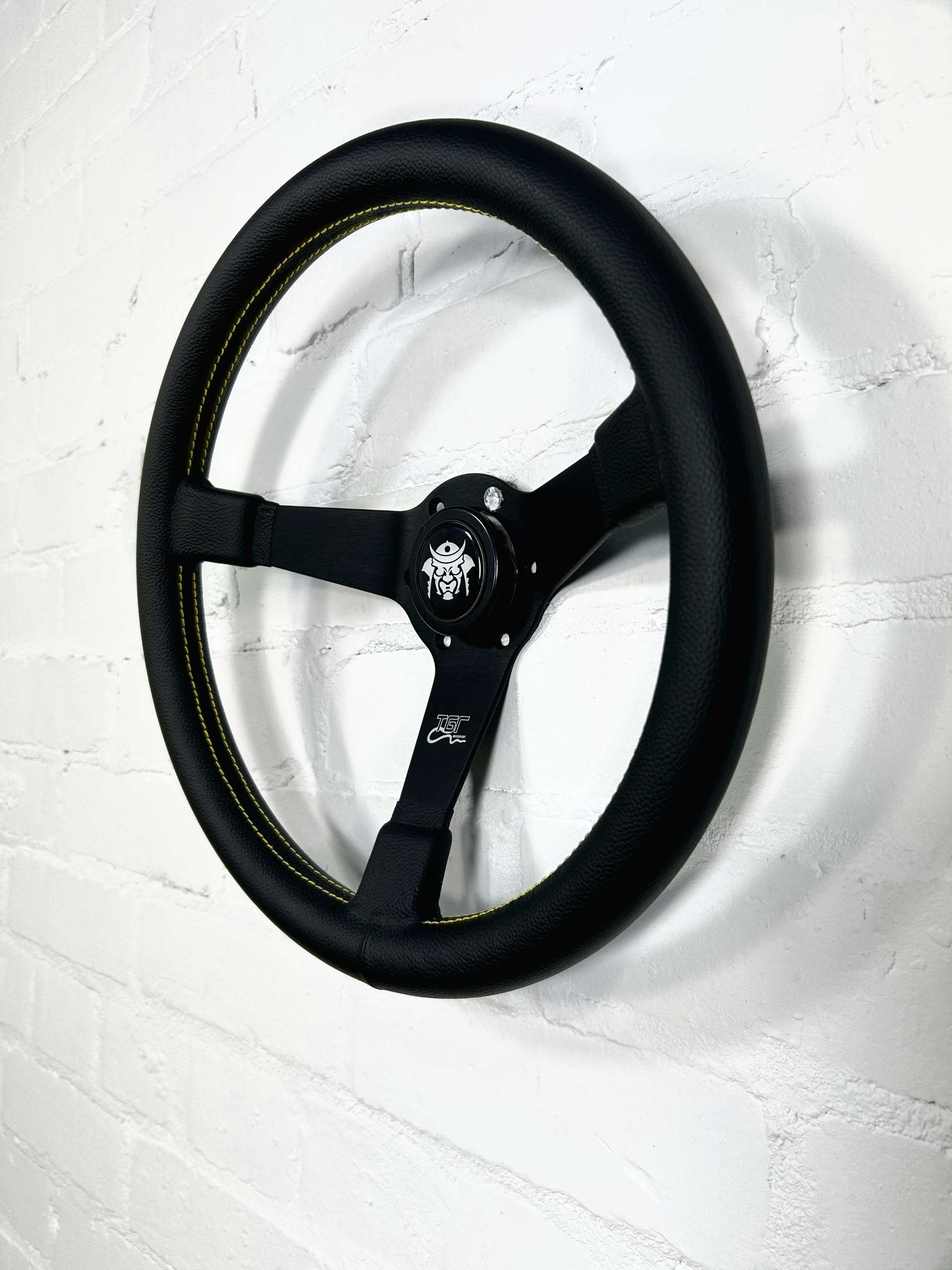 Italian Flat Spoked Dished Steering Wheel 350mm