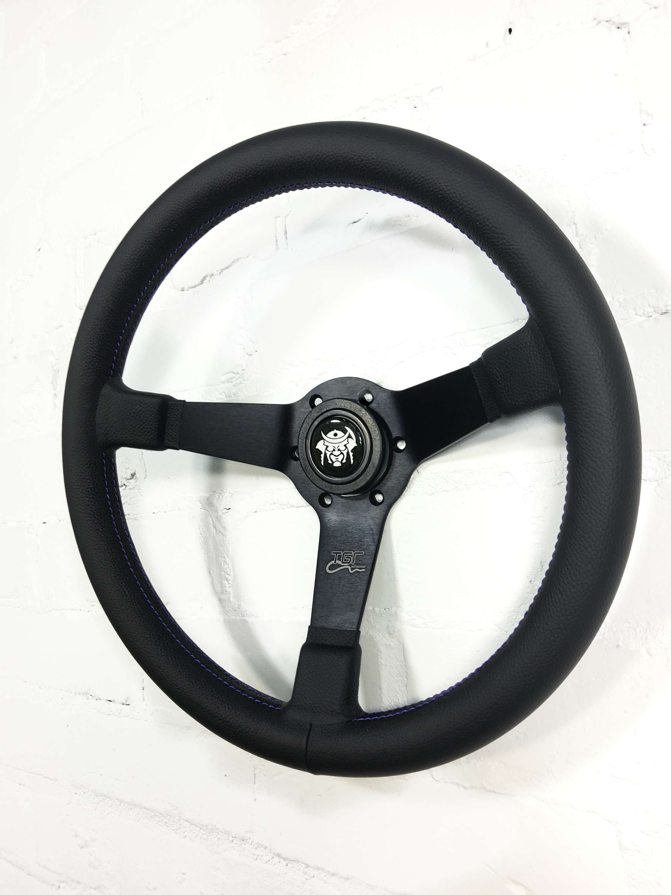 Italian Flat Spoked Dished Steering Wheel 350mm
