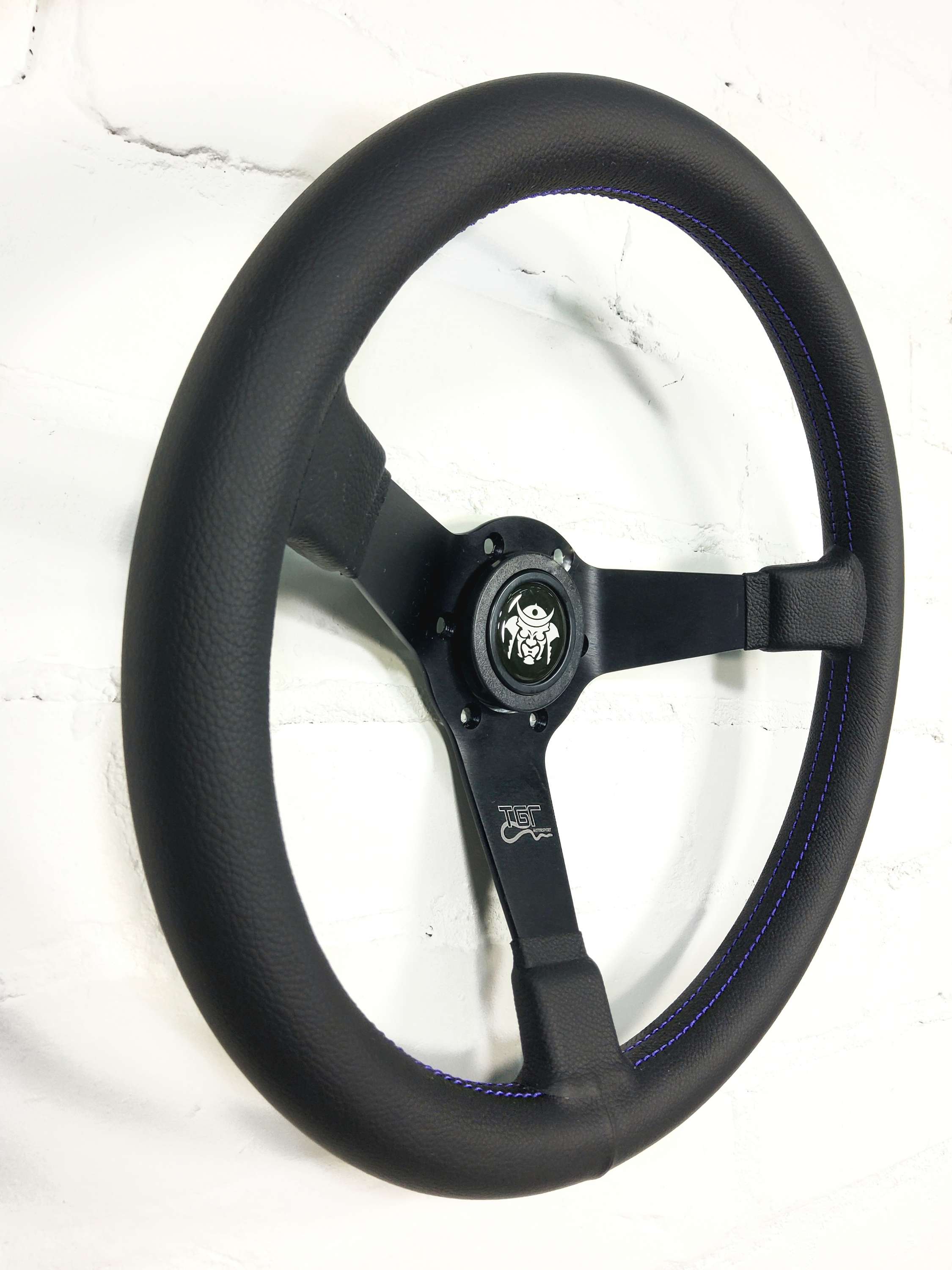 Italian Flat Spoked Dished Steering Wheel 350mm