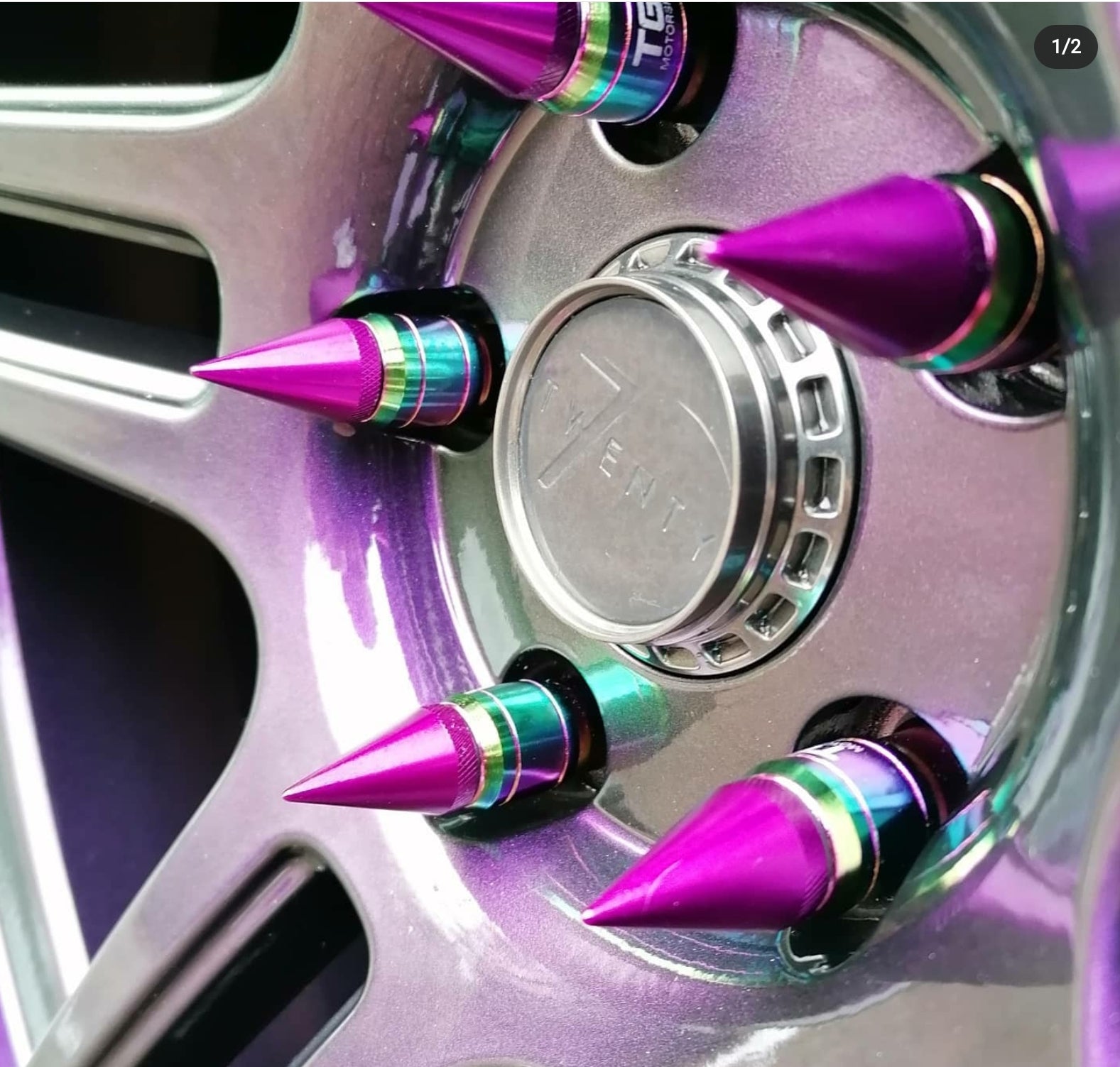 Neochrome Steel Wheel Nuts With Spikes