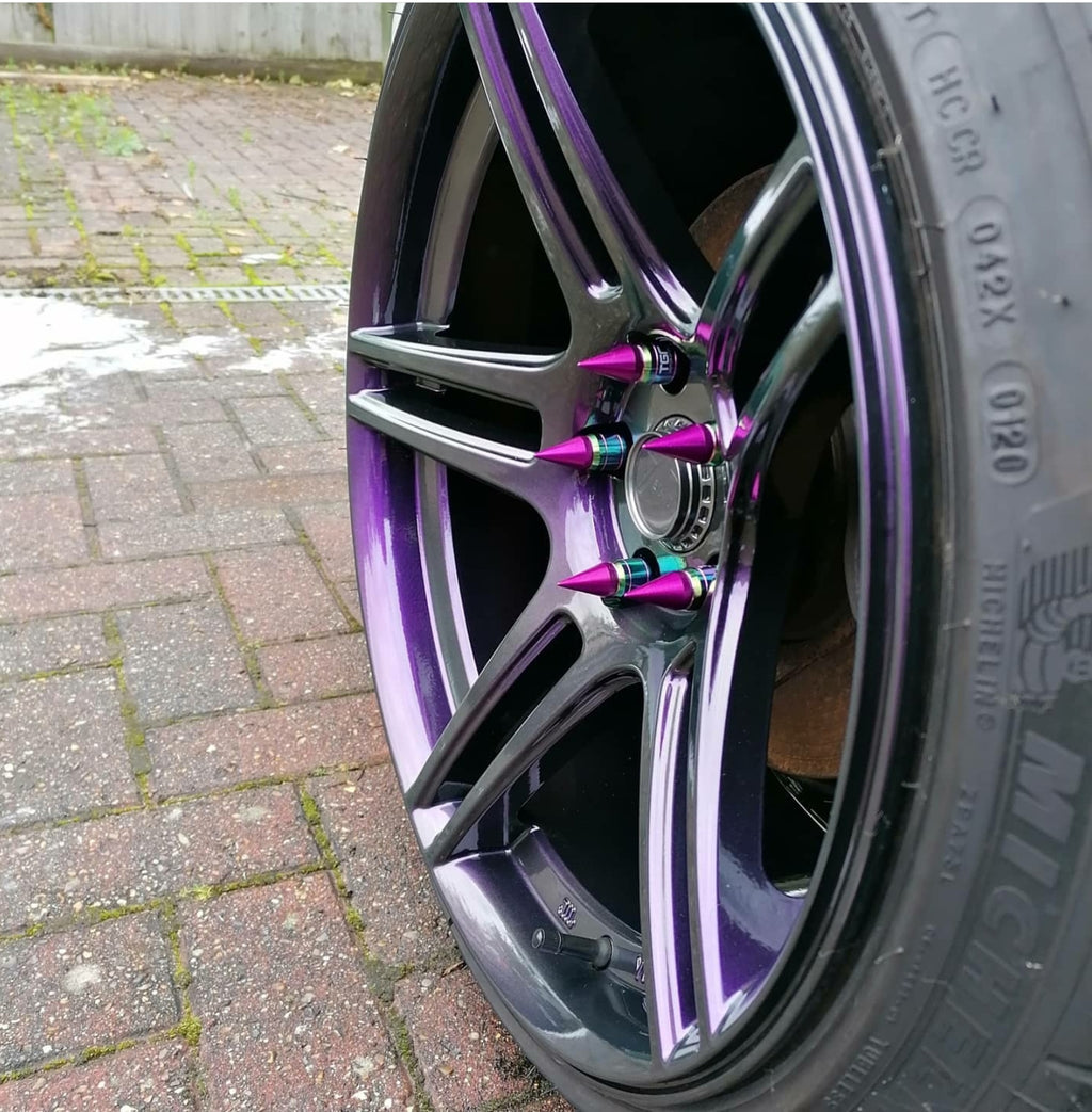 Neochrome Steel Wheel Nuts With Spikes