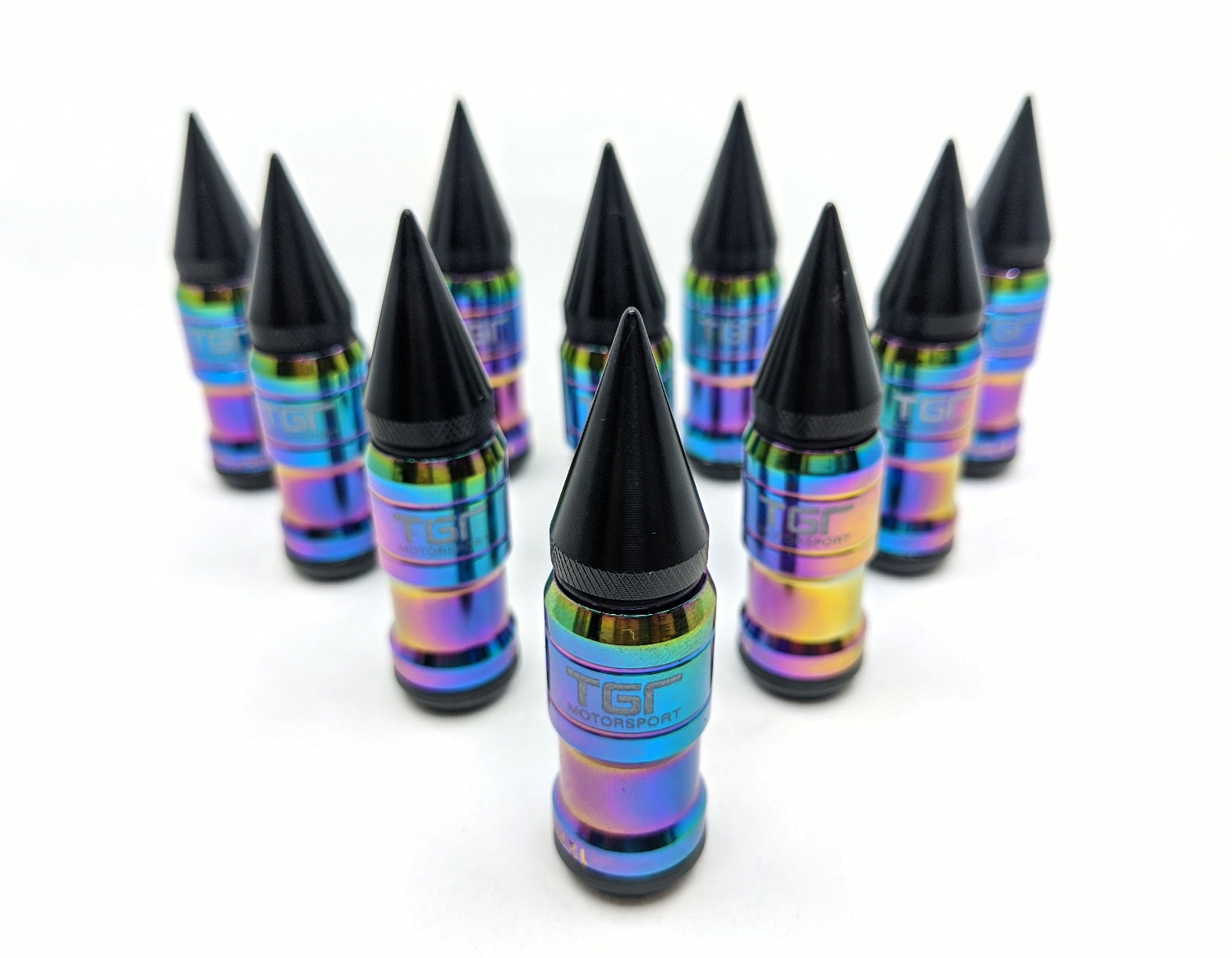 Neochrome Steel Wheel Nuts With Spikes
