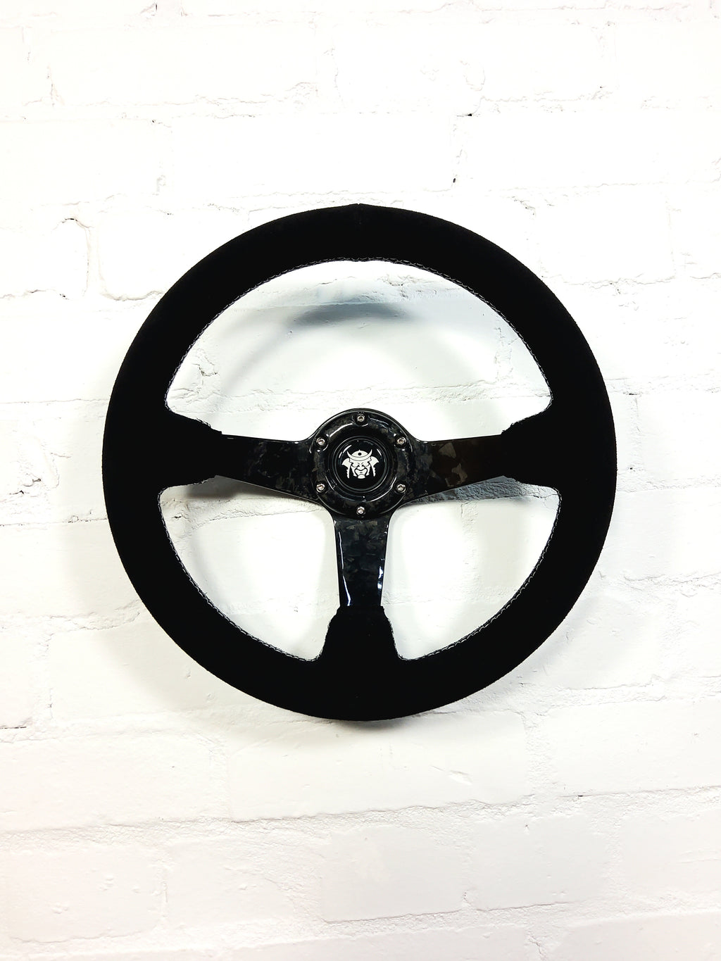 Forged Carbon Fibre and Suede 350mm Steering Wheel