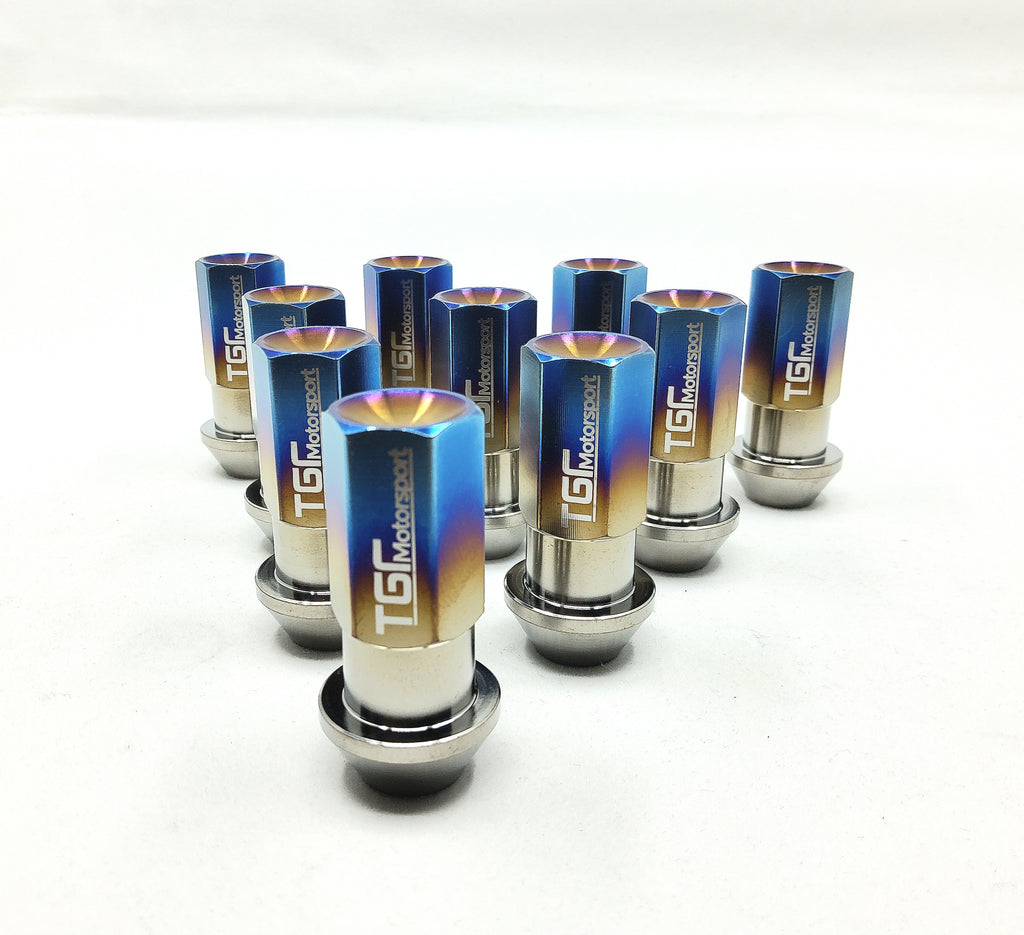 Titanium Closed Ended Hex Wheelnuts CUSTOM ORDER