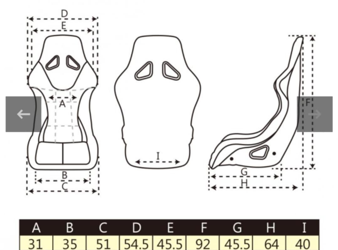 FIA Approved Fixed Bucket Seats