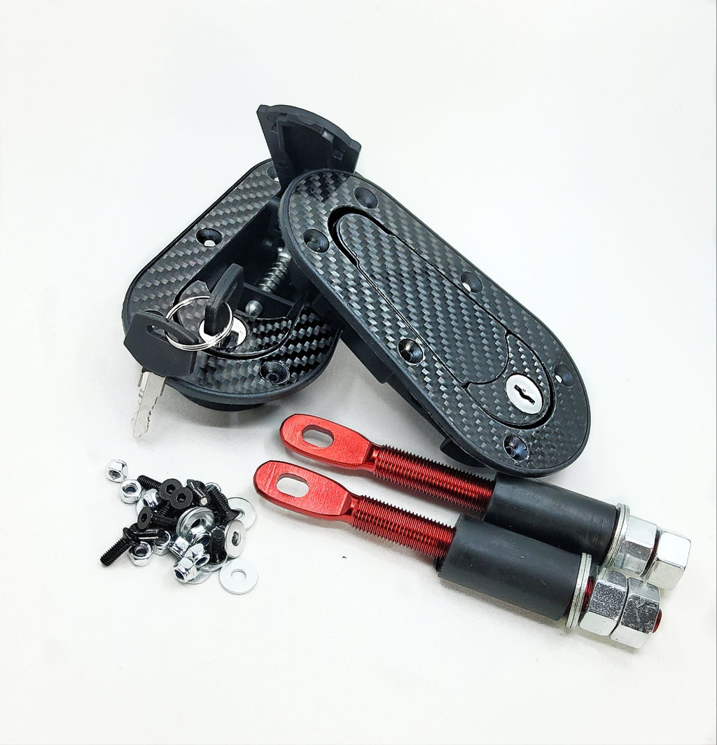 Carbon Fibre & standard Locking Bonnet Pins