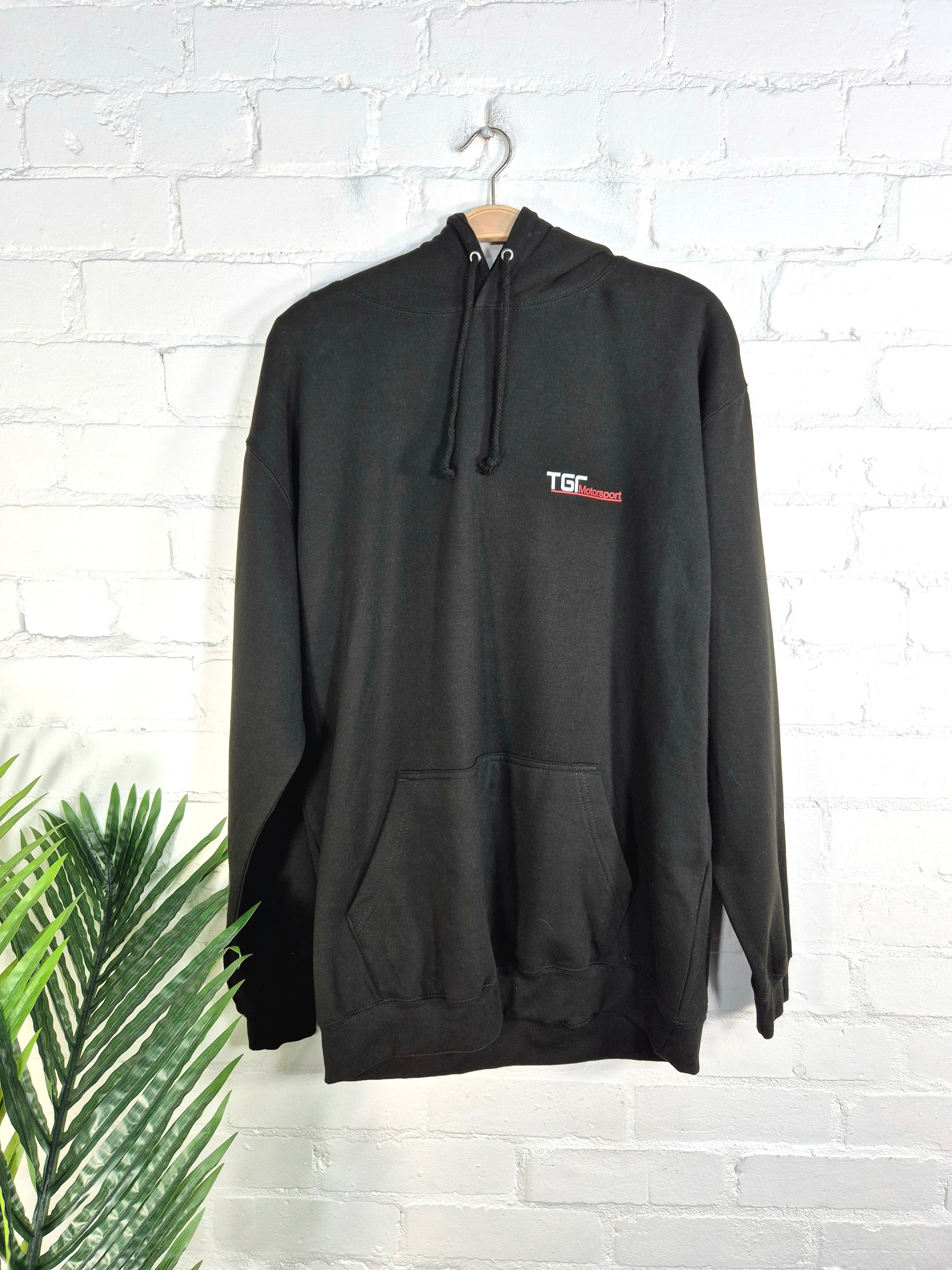Black TGR Red Circle Kanji Print Hoodie