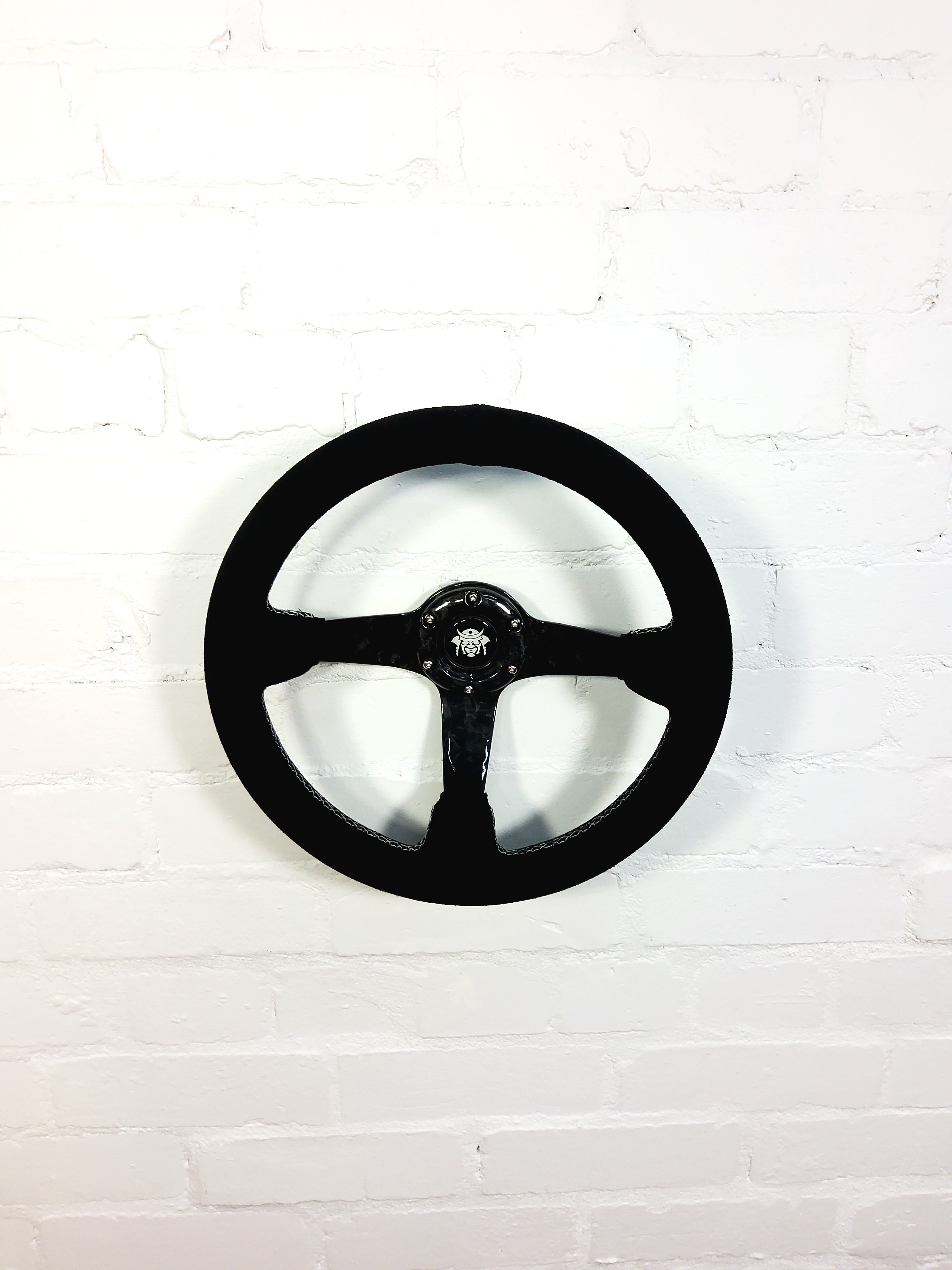 Forged Carbon Fibre and Suede 350mm Steering Wheel